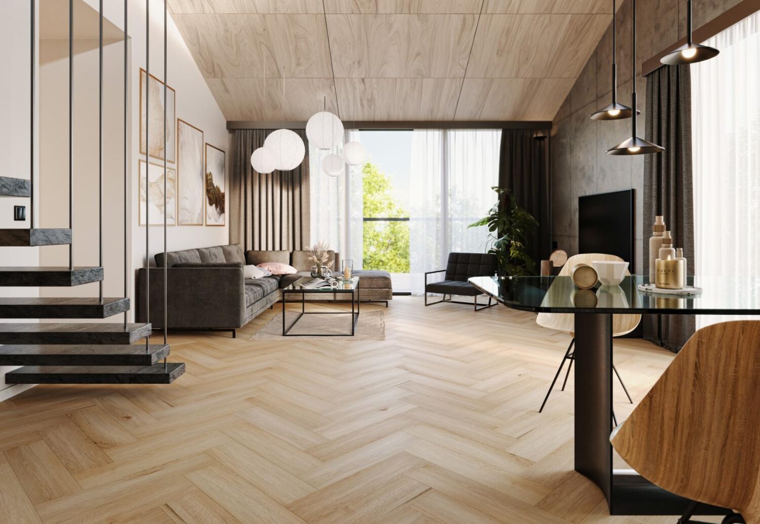 Panele winylowe Arbiton Amaron Herringbone - DĄB YANKEE - 5mm/0.55mm