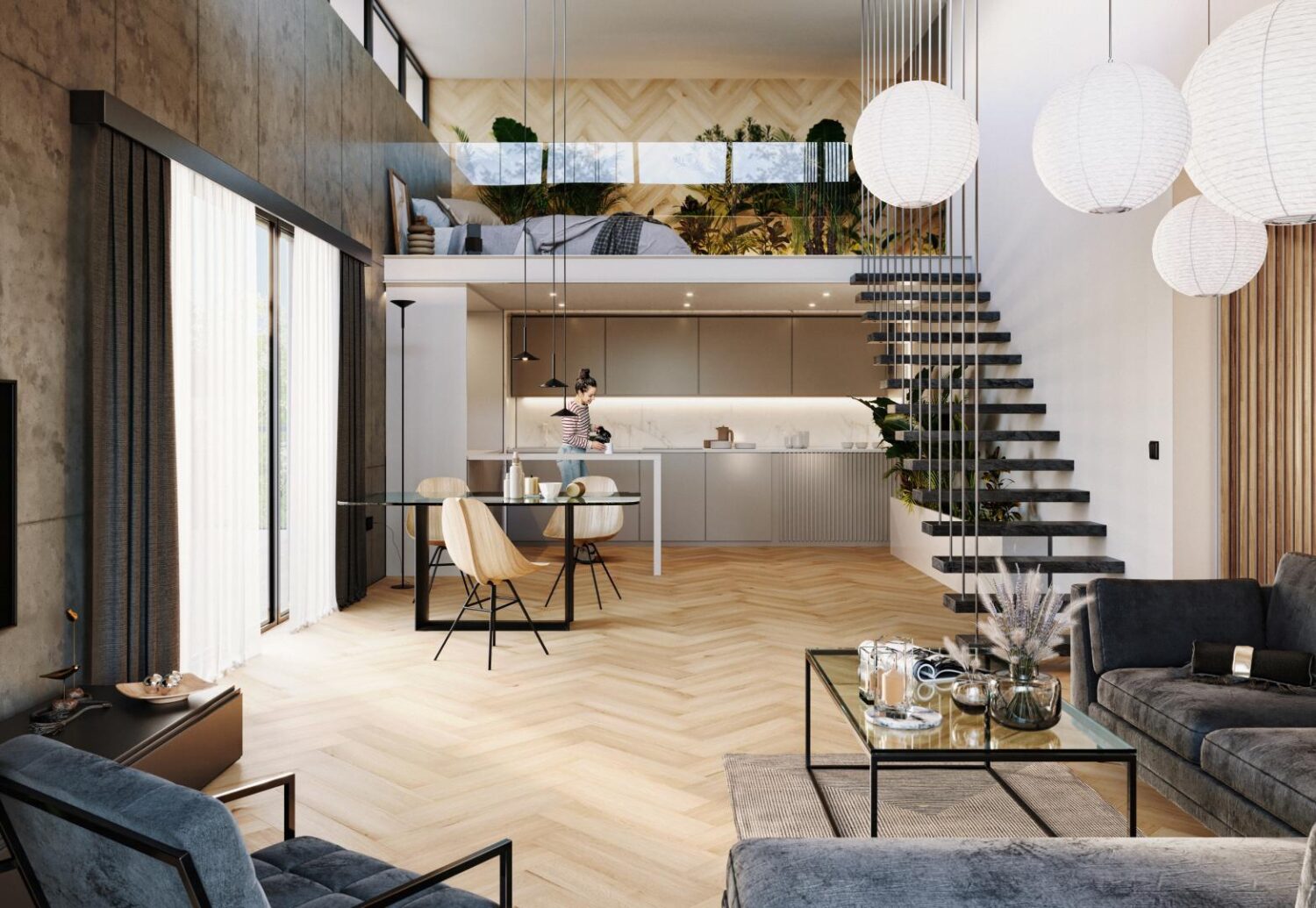 Panele winylowe Arbiton Amaron Herringbone - DĄB YANKEE - 5mm/0.55mm