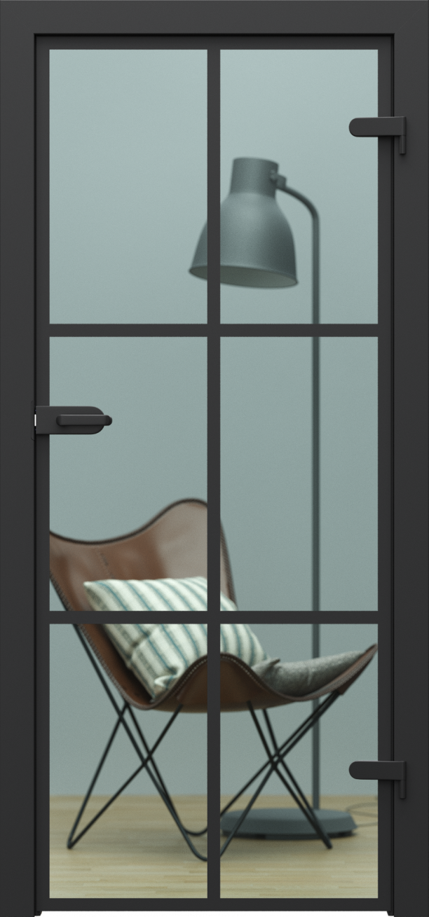 Drzwi wewnętrzne Porta Glass - wzór PORTA GLASS szyba przezroczysta z malowanymi szprosami, wzór 3