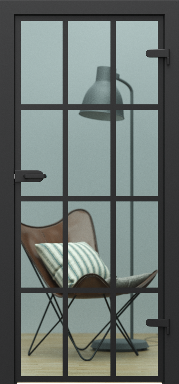 Drzwi wewnętrzne Porta Glass - wzór PORTA GLASS szyba przezroczysta z malowanymi szprosami