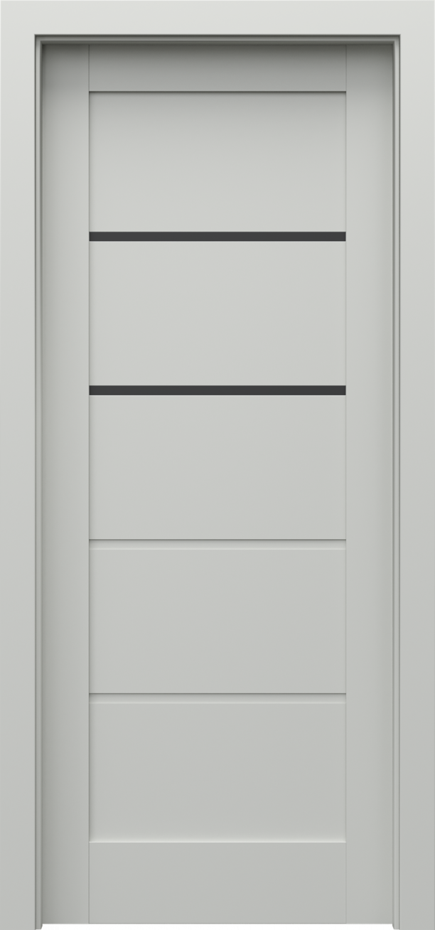 Drzwi wewnętrzne Porta Grande - wzór model G.2 z czarną szybą
