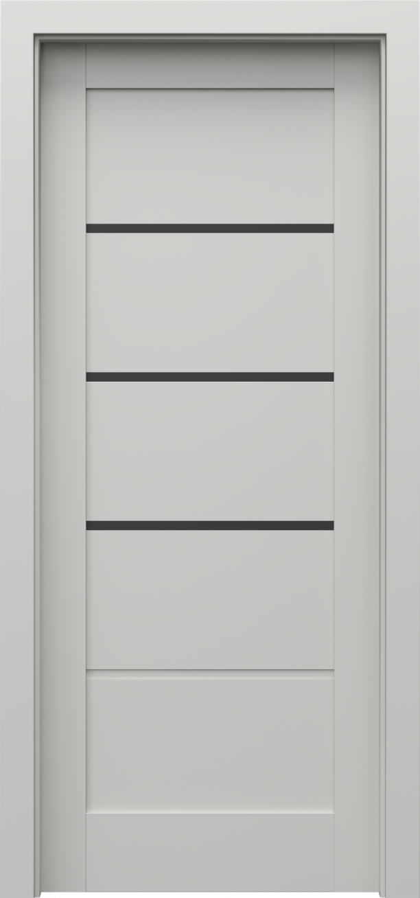 Drzwi wewnętrzne Porta Grande - wzór model G.3 z czarną szybą