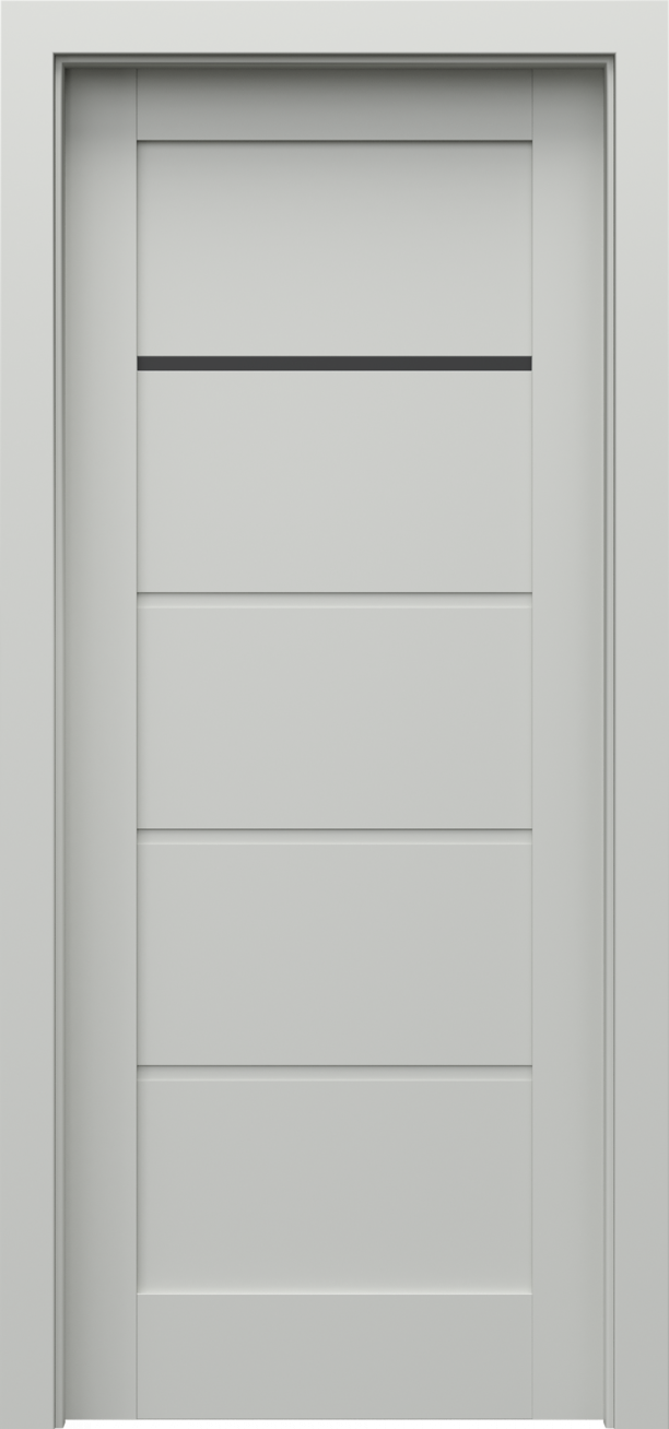 Drzwi wewnętrzne Porta Grande - wzór model G.1 z czarną szybą