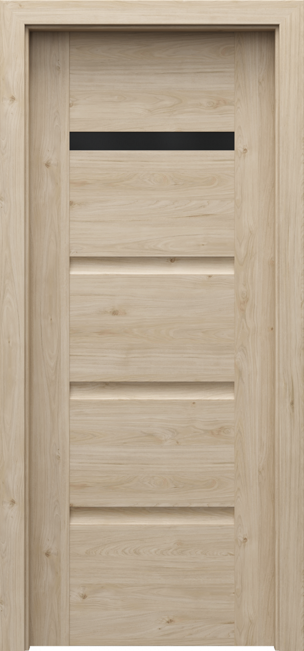 Drzwi wewnętrzne Porta Inspire grupa C - wzór model C.1 z czarną szybą