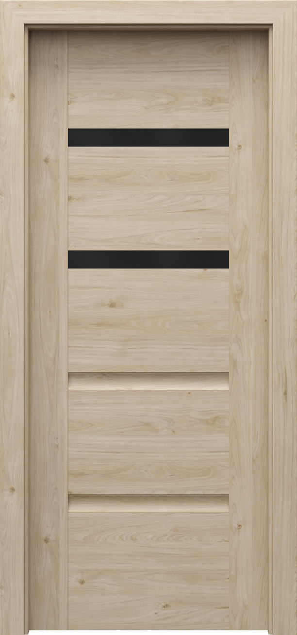 Drzwi wewnętrzne Porta Inspire grupa C - wzór model C.2 z czarną szybą