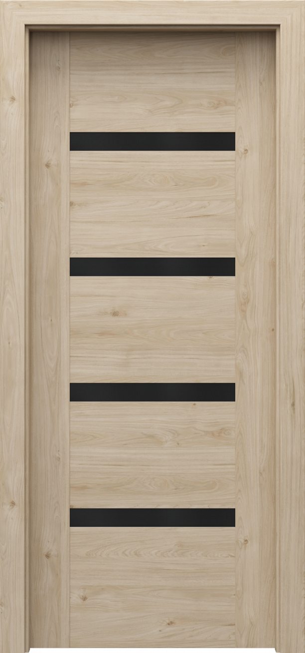 Drzwi wewnętrzne Porta Inspire grupa C - wzór model C.4 z czarną szybą