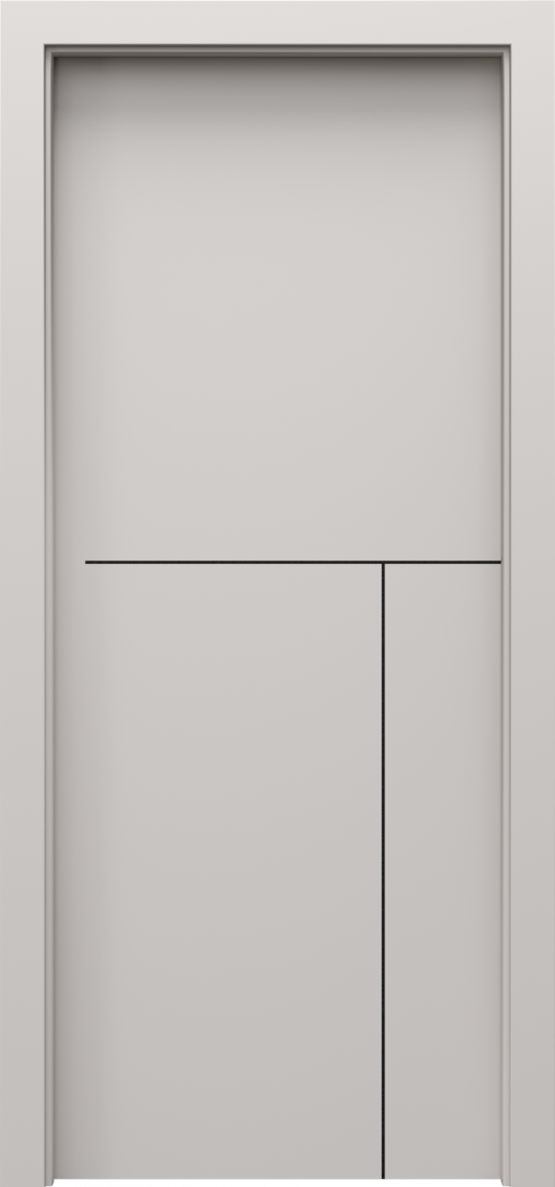 Drzwi wewnętrzne Porta Line - wzór model L.1 czarne intarsje