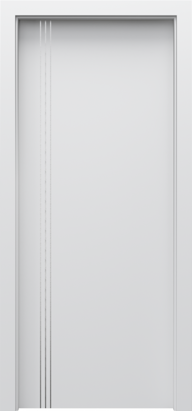 Drzwi wewnętrzne Porta Line - wzór model B.1 srebrne intarsje