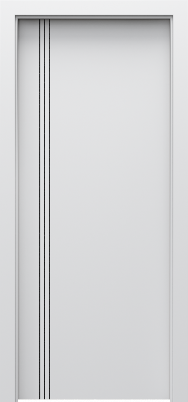 Drzwi wewnętrzne Porta Line - wzór model B.1 czarne intarsje