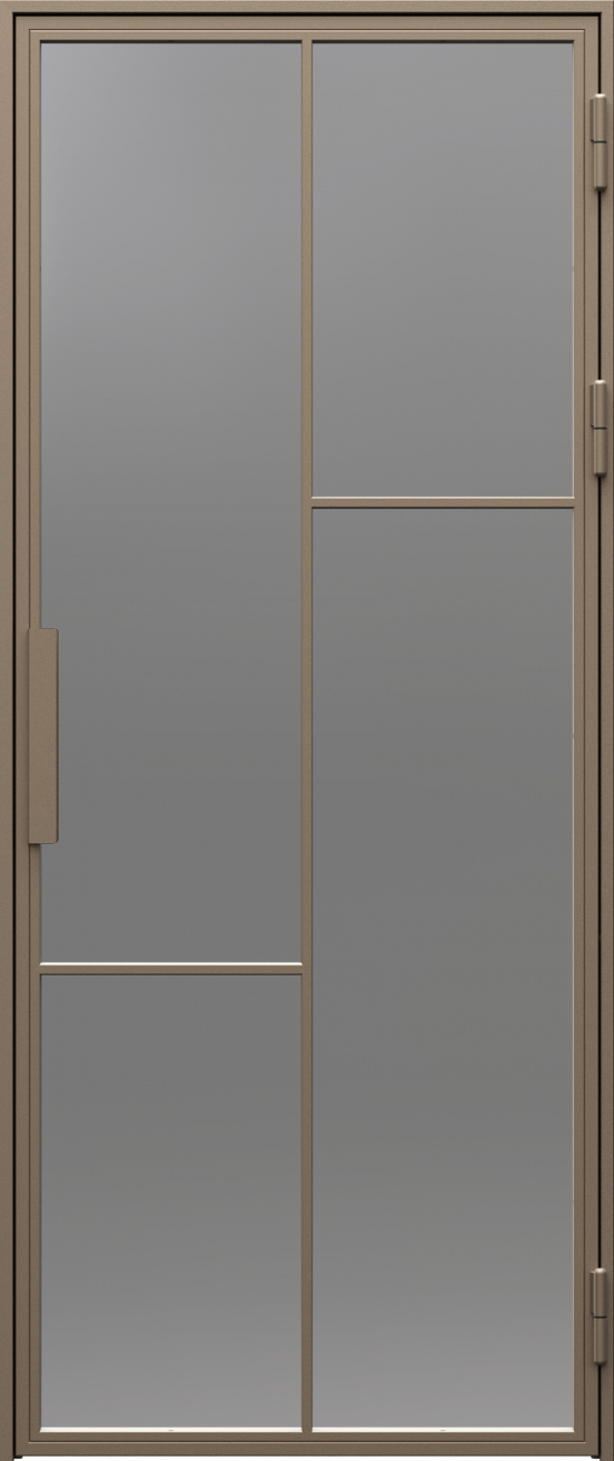 Drzwi wewnętrzne Porta Loft Stalowe - wzór model 3 szyba dymiona Drzwi wewnętrzne Porta Loft Stalowe - wzór model 3 szyba dymiona