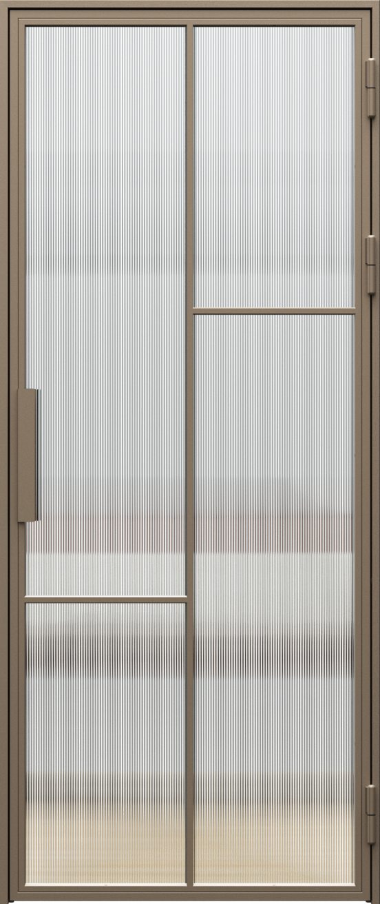Drzwi wewnętrzne Porta Loft Stalowe - wzór model 3 szyba ryflowana Drzwi wewnętrzne Porta Loft Stalowe - wzór model 3 szyba ryflowana