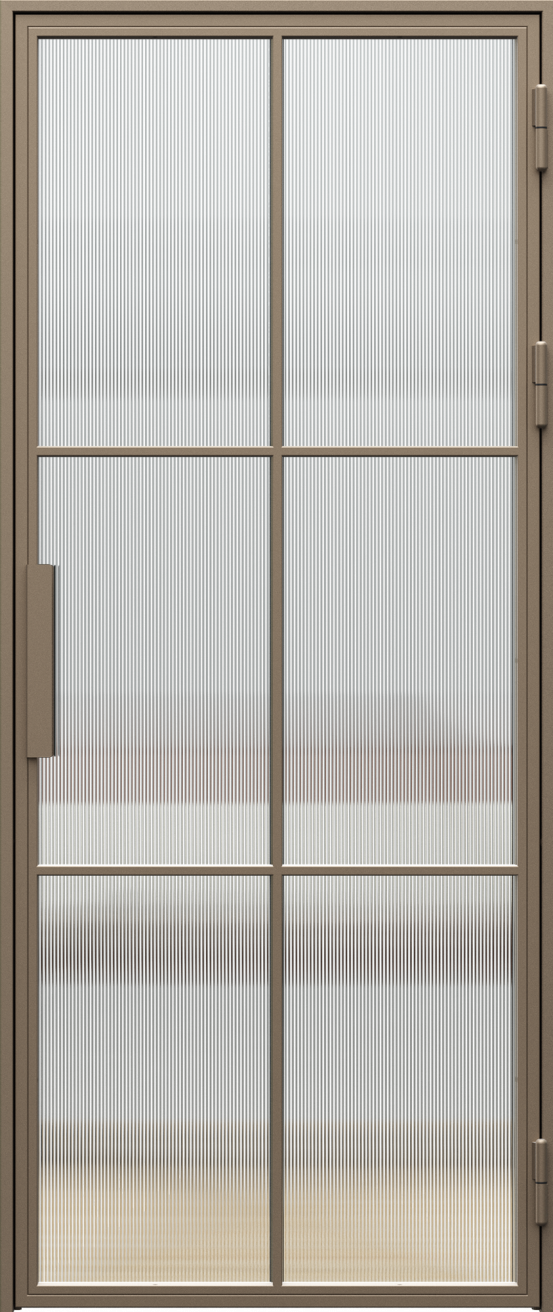 Drzwi wewnętrzne Porta Loft Stalowe - wzór model 1 szyba ryflowana Drzwi wewnętrzne Porta Loft Stalowe - wzór model 1 szyba ryflowana