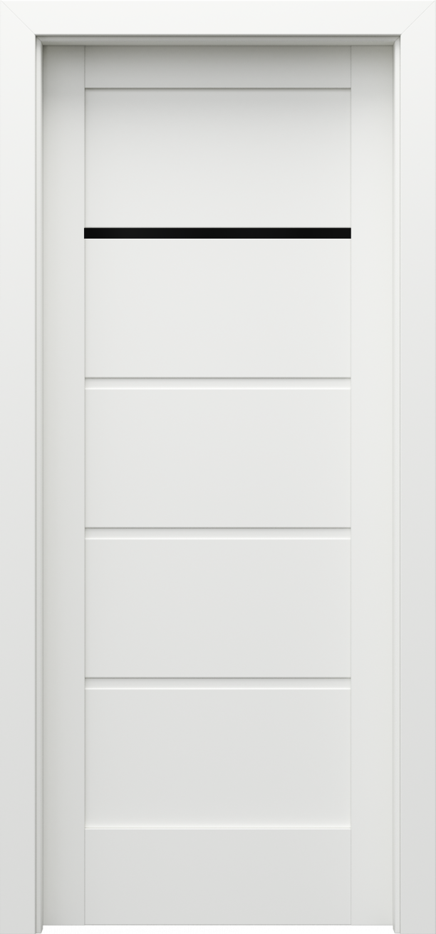 Drzwi wewnętrzne Porta Verte Home grupa G - wzór model G.1 z czarną szybą