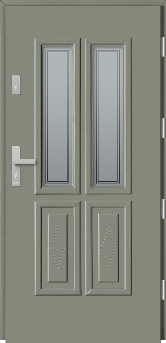 Drzwi zewnętrzne Barański DB 731 - wzór RAL 7033