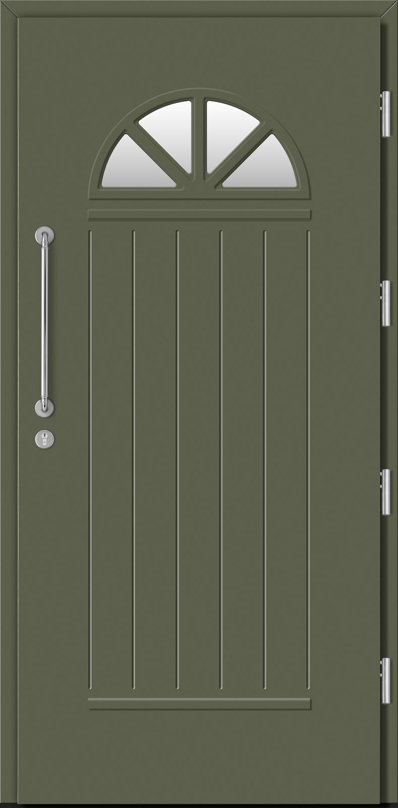 Drzwi zewnętrzne Barański DB 713 - wzór Zielony Khaki RAL 6003