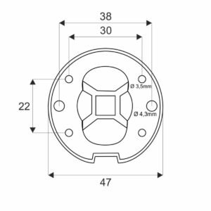 Gałka ruchoma okrągła Fit P na rozecie okrągłej R68F chrom