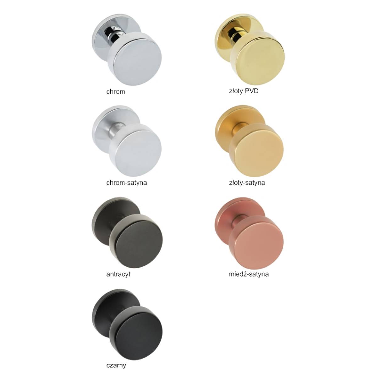 Gałka ruchoma okrągła Fit L na rozecie okrągłej R68F chrom