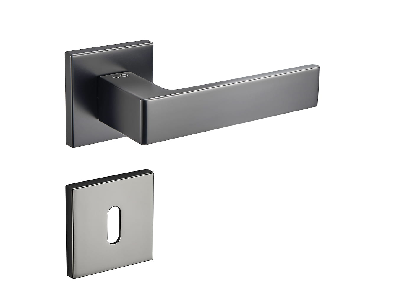 Klamka Apollo Fit KAF BN00 na rozecie kwadratowej gun-metal