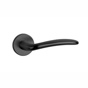 Klamka Aprile Ambrosia na rozecie okrągłej R Slim 7 mm, czarny matowy