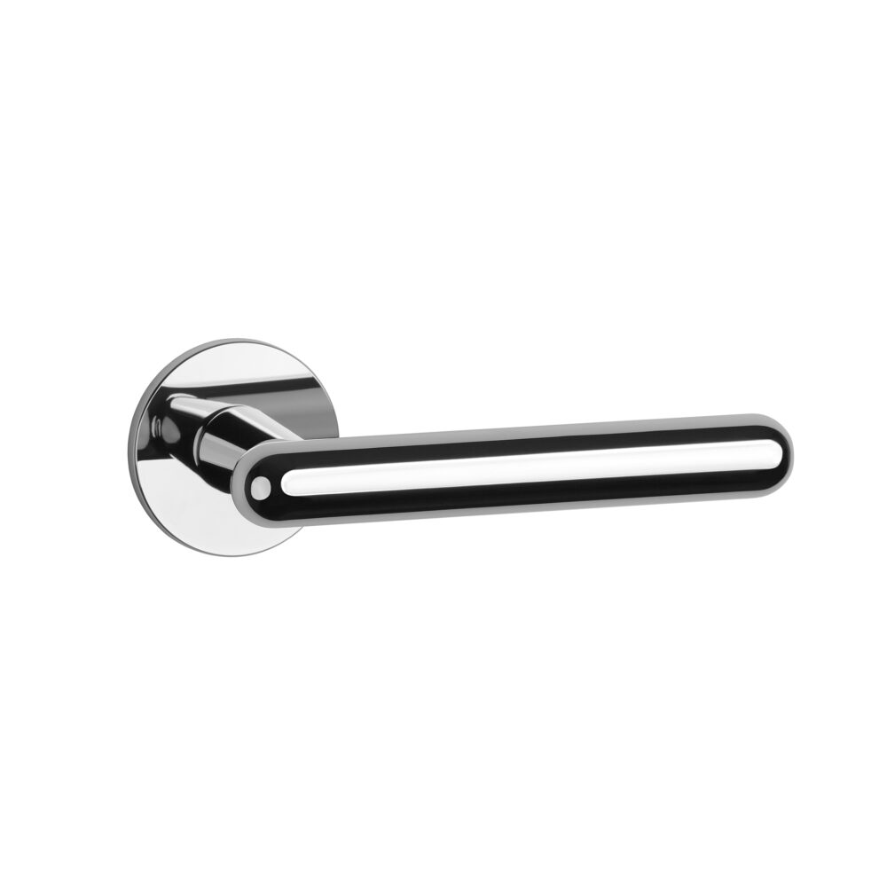 Klamka Aprile Asteria na rozecie okrągłej R Super Slim 5 mm, chrom polerowany