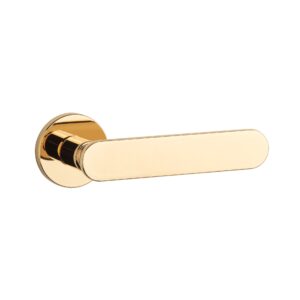 Klamka Aprile Deglasia na rozecie okrągłej R Slim 7 mm, złoty polerowany