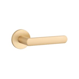 Klamka Aprile Fragola na rozecie okrągłej R Slim 7 mm, złoty matowy