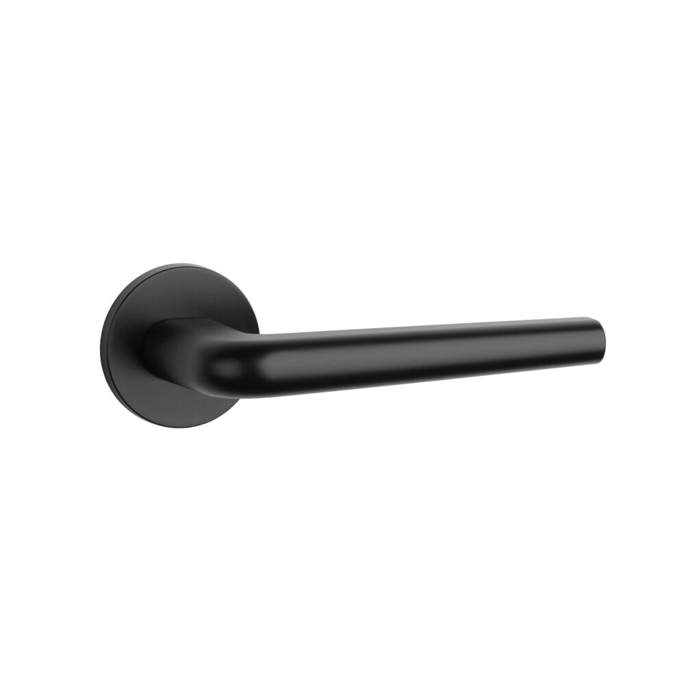 Klamka Aprile Funkia na rozecie okrągłej R Slim 7 mm, czarny matowy