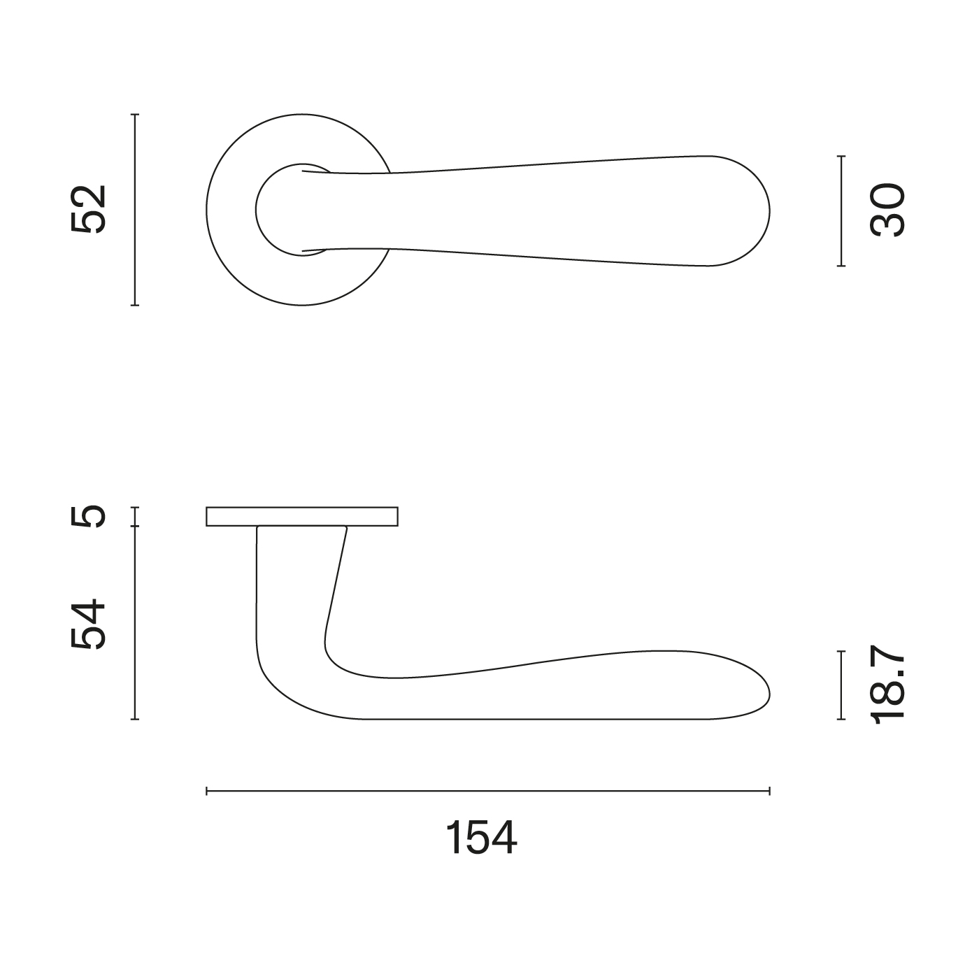 Klamka Aprile Gardenia na rozecie okrągłej R Super Slim 5 mm, chrom polerowany