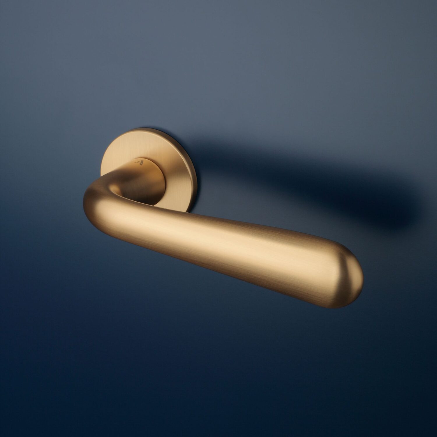 Klamka Aprile Gardenia na rozecie okrągłej R Super Slim 5 mm, złoty matowy