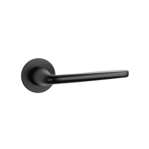 Klamka Aprile Hiacynta na rozecie okrągłej R Super Slim 5 mm, czarny matowy