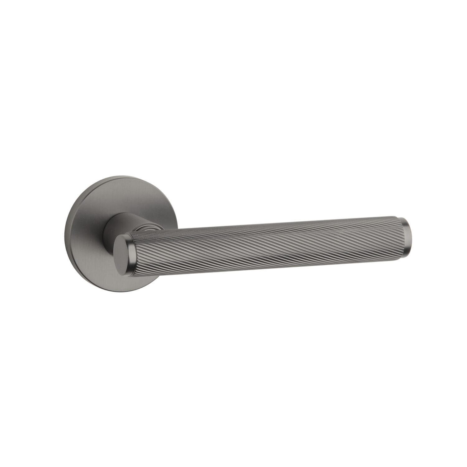 Klamka Aprile Kerria na rozecie okrągłej R Slim 7 mm, grafit
