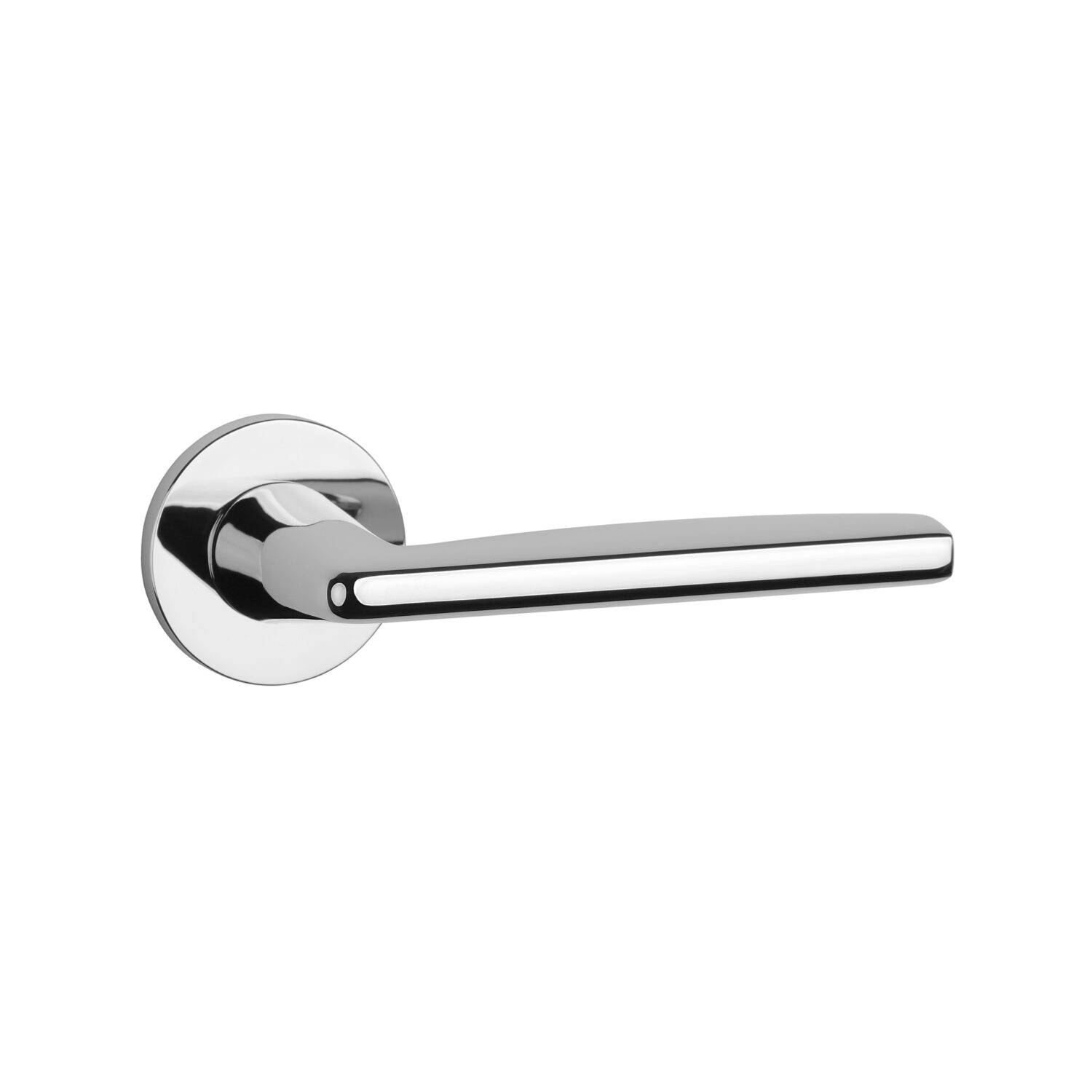 Klamka Aprile Luna na rozecie okrągłej R Slim 7 mm, chrom polerowany