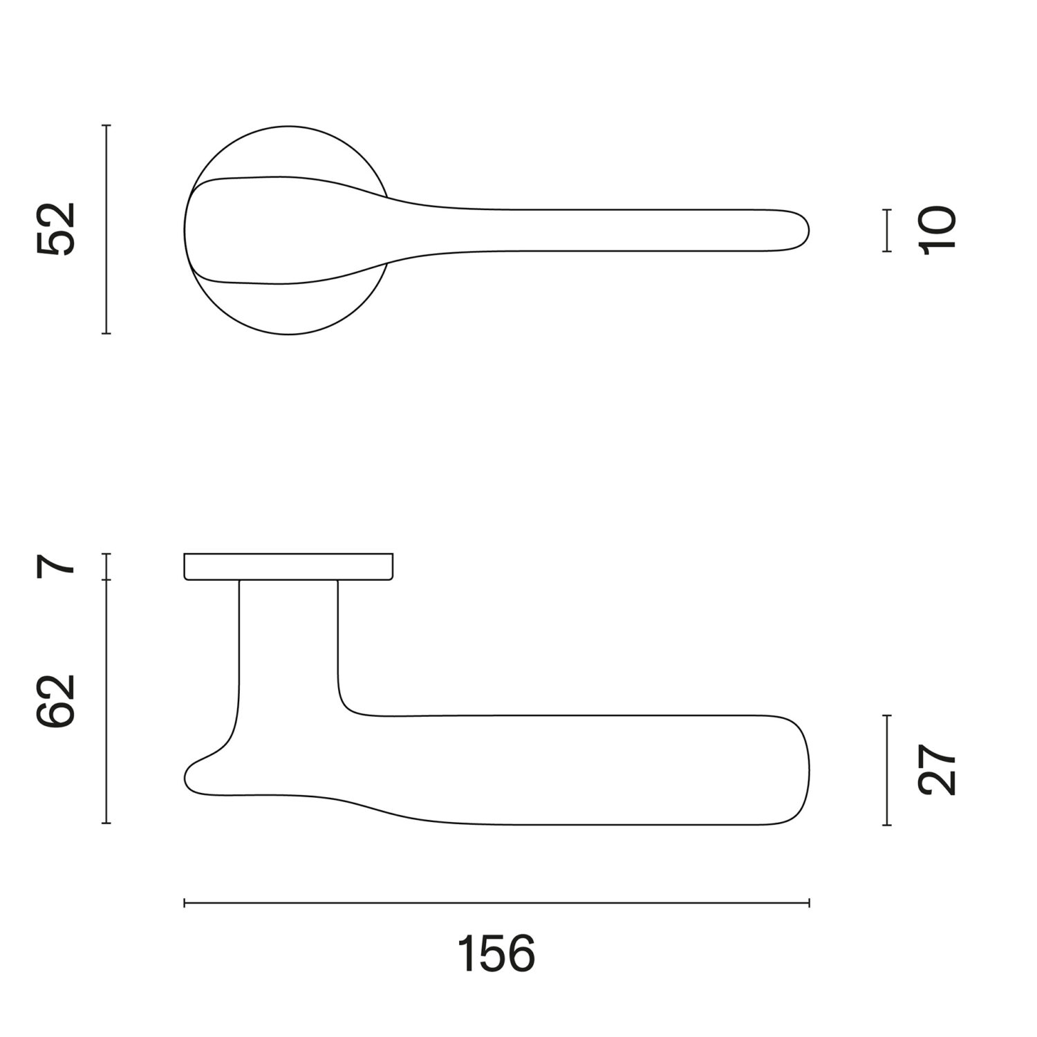 enger_cennik_rysunki Klamka Aprile Orchide na rozecie okrągłej R Slim 7 mm, złoty polerowany