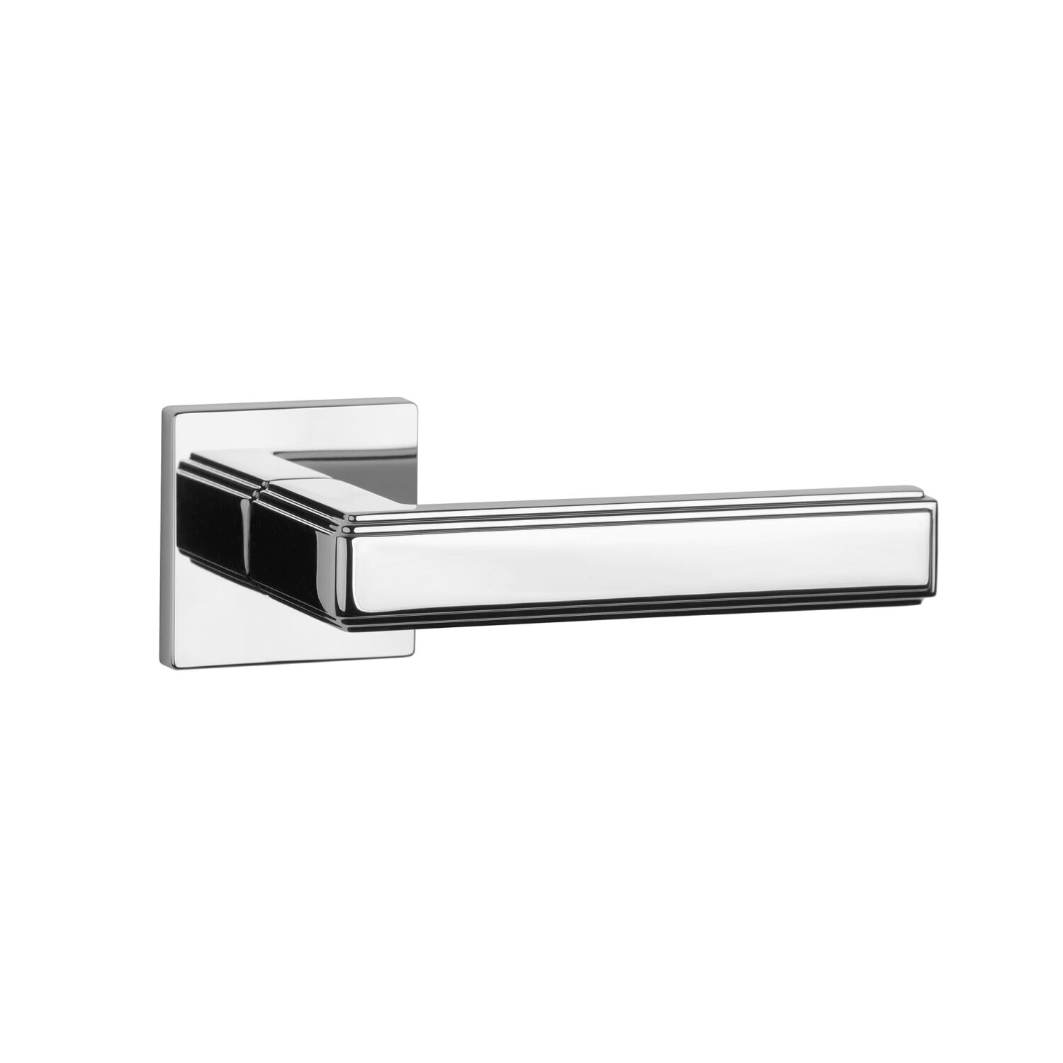 Klamka Aprile Raflesia na rozecie kwadratowej Q Slim 7 mm, chrom polerowany