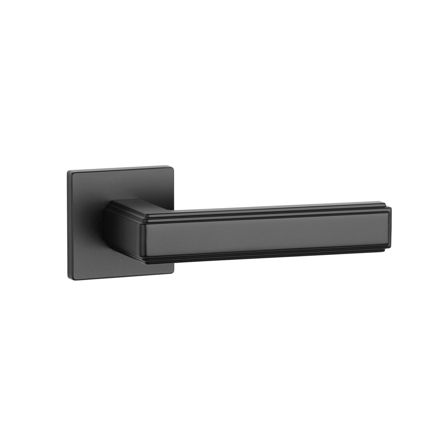 Klamka Aprile Raflesia na rozecie kwadratowej Q Slim 7 mm, czarny matowy