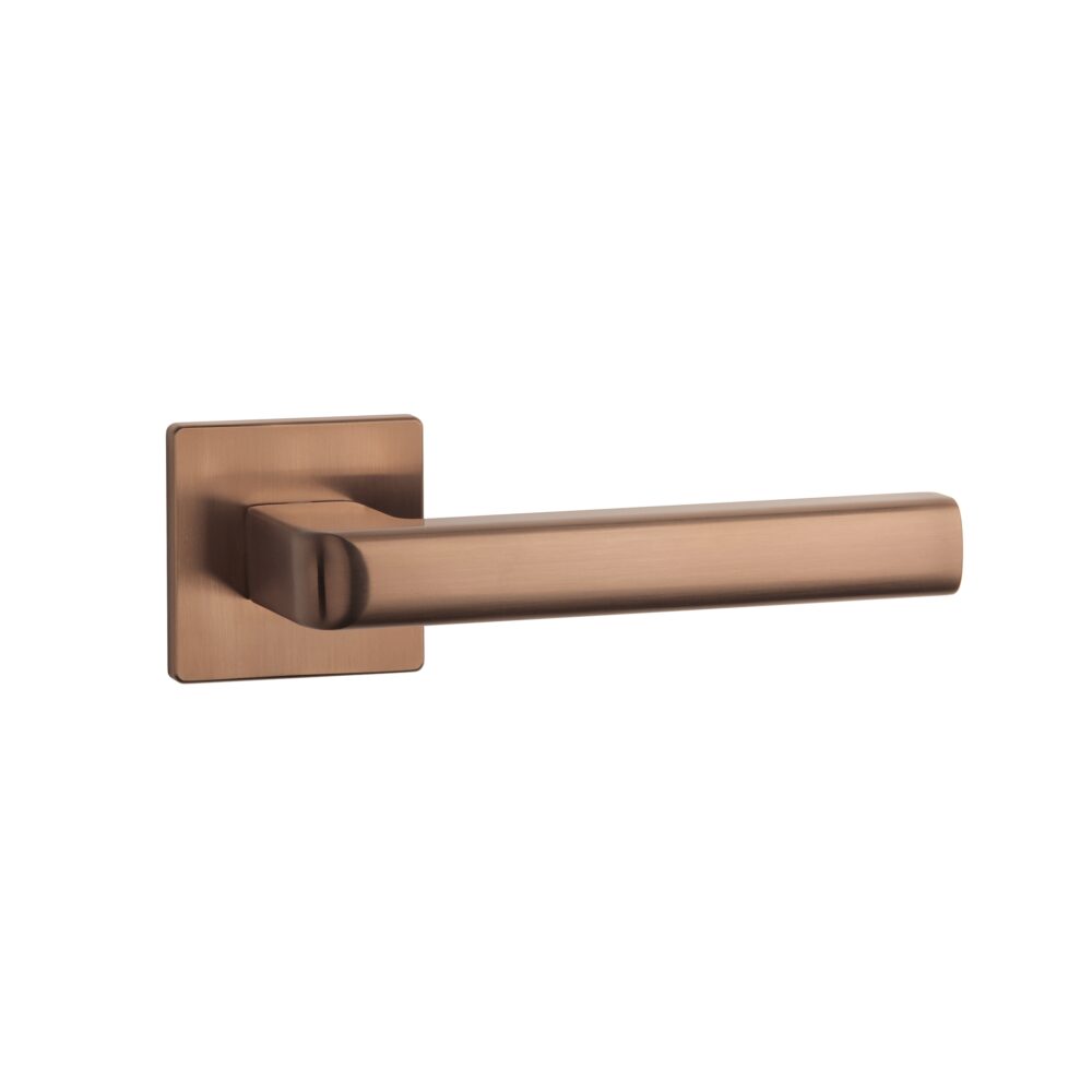 Klamka Aprile Salice na rozecie kwadratowej Q Super Slim 5 mm, miedziany pvd