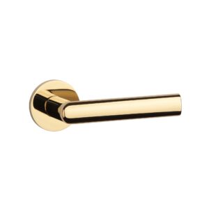 Klamka Aprile Silena na rozecie okrągłej R Slim 7 mm, złoty polerowany pvd