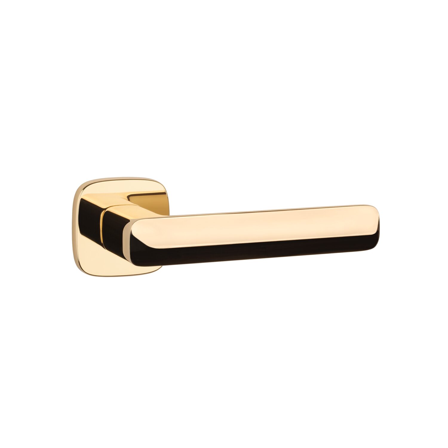 Klamka Aprile Stella na rozecie kwadratowo-okrągłej QR 7 mm, złoty polerowany