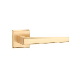 Klamka Aprile Syringa na rozecie kwadratowej Square Grooved QG 7 mm, złoty matowy