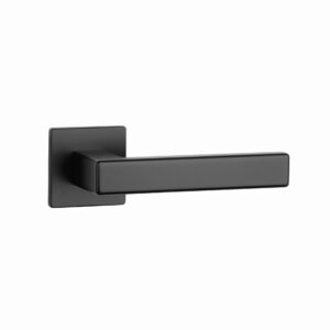 Klamka Aprile Tilia na rozecie kwadratowej Q Super Slim 5 mm, czarny matowy