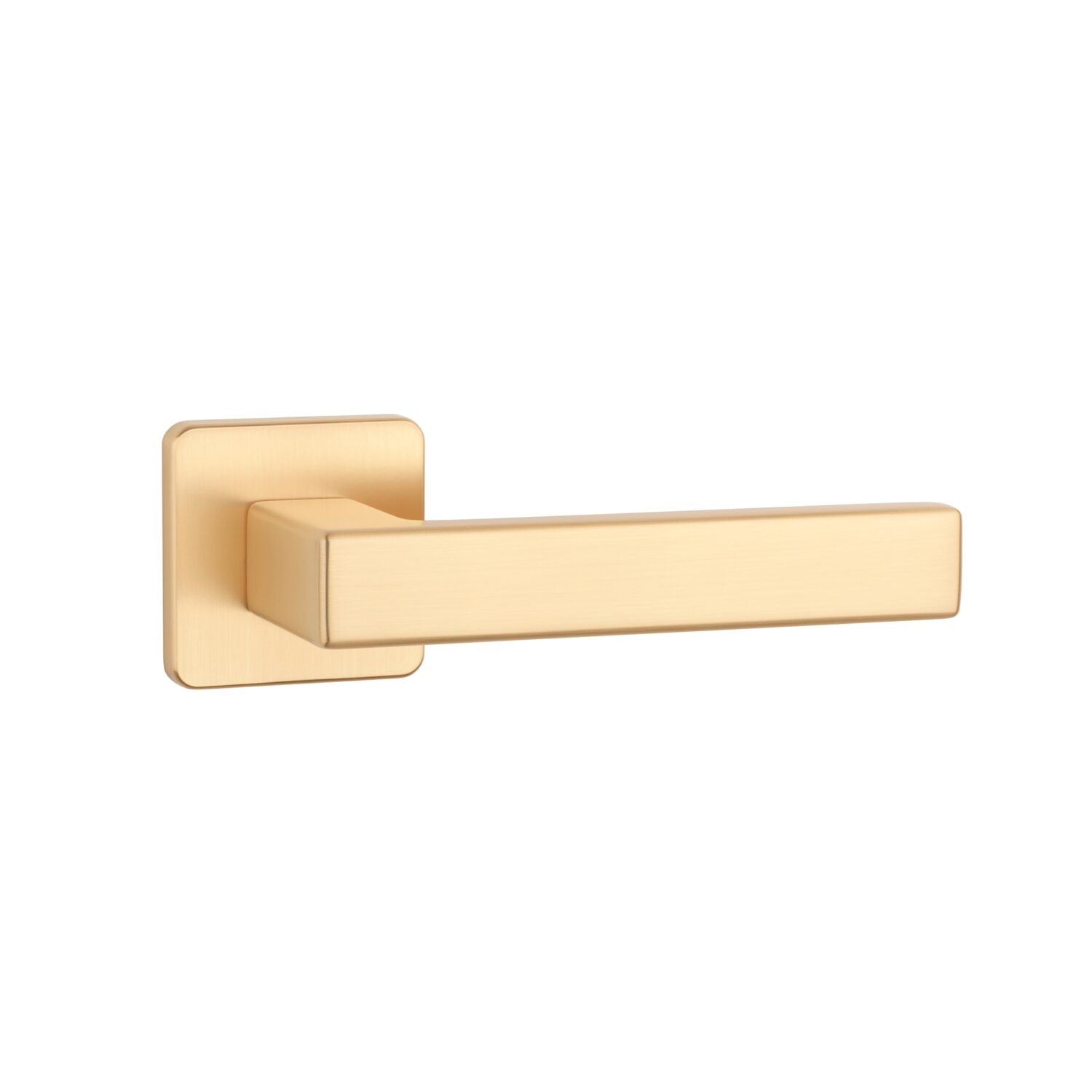 Klamka Aprile Tilia na rozecie kwadratowej Soft Square QS 7 mm, złoty matowy