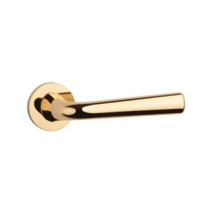 Klamka Aprile Tulipa na rozecie okrągłej R Slim 7 mm, złoty polerowany