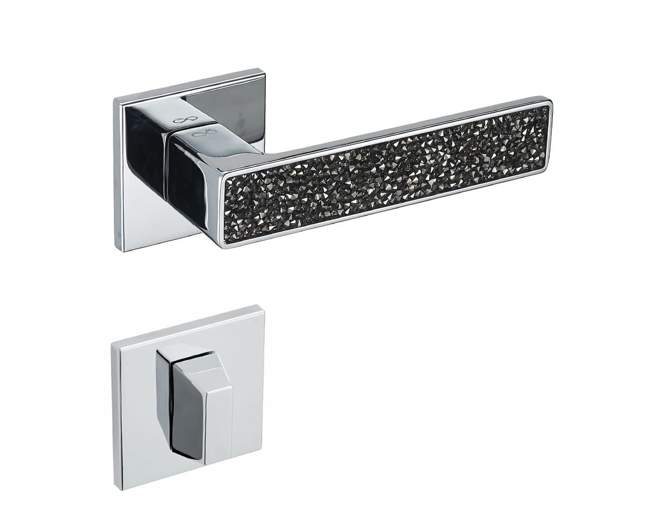 Klamka Concept Fit KCF 700/glamour na rozecie kwadratowej chrom/glamour