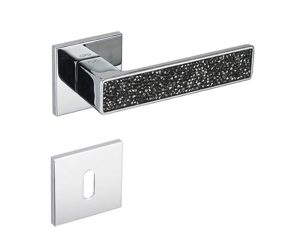 Klamka Concept Fit KCF 700/glamour na rozecie kwadratowej chrom/glamour