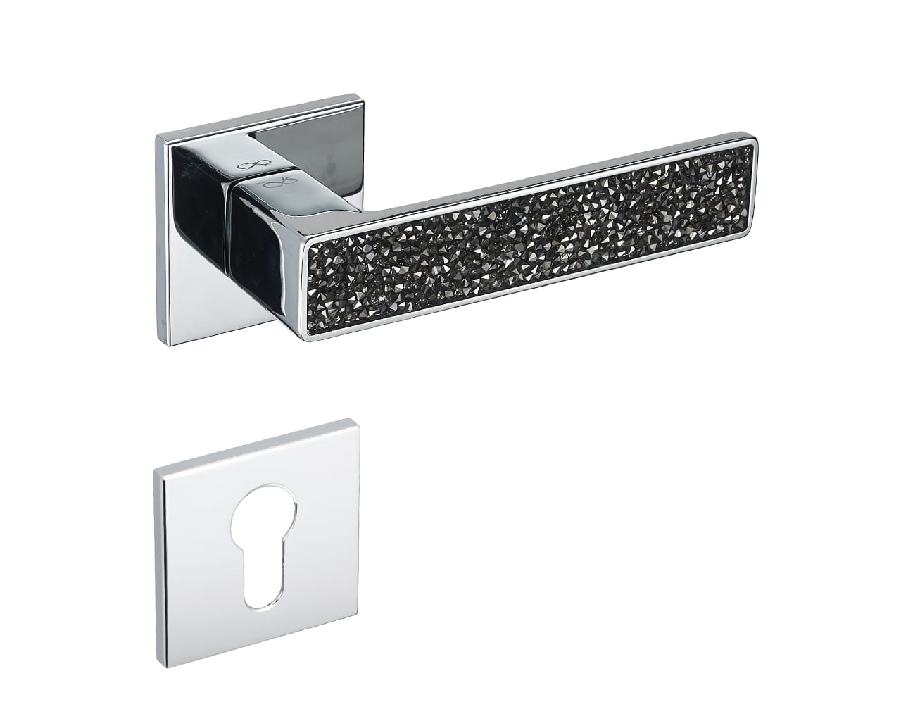 Klamka Concept Fit KCF 700/glamour na rozecie kwadratowej chrom/glamour