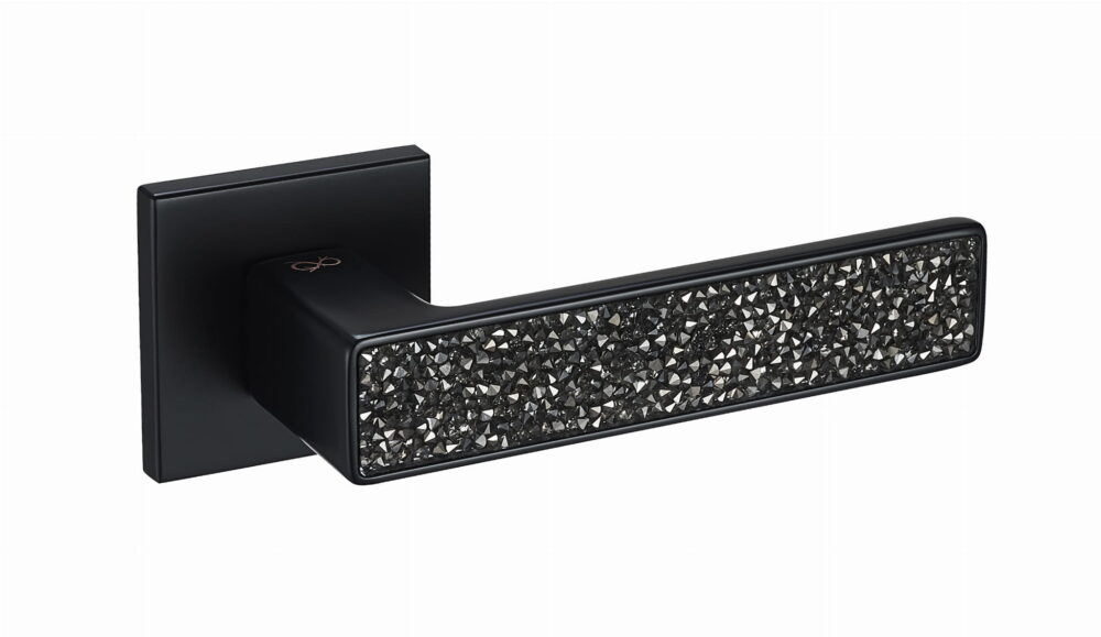 Klamka Concept Fit KCF B00/glamour na rozecie kwadratowej czarny/glamour