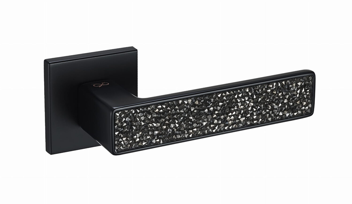 Klamka Concept Fit KCF B00/glamour na rozecie kwadratowej czarny/glamour