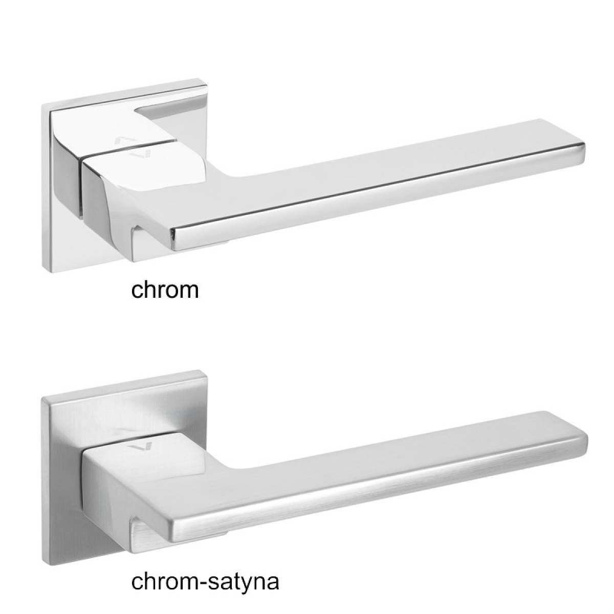 Klamka Cosmo Fit na rozecie kwadratowej R67F chrom-satyna