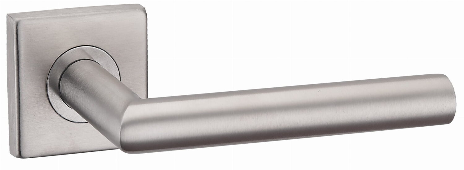 Klamka Duo KDU 500 na rozecie kwadratowej INOX