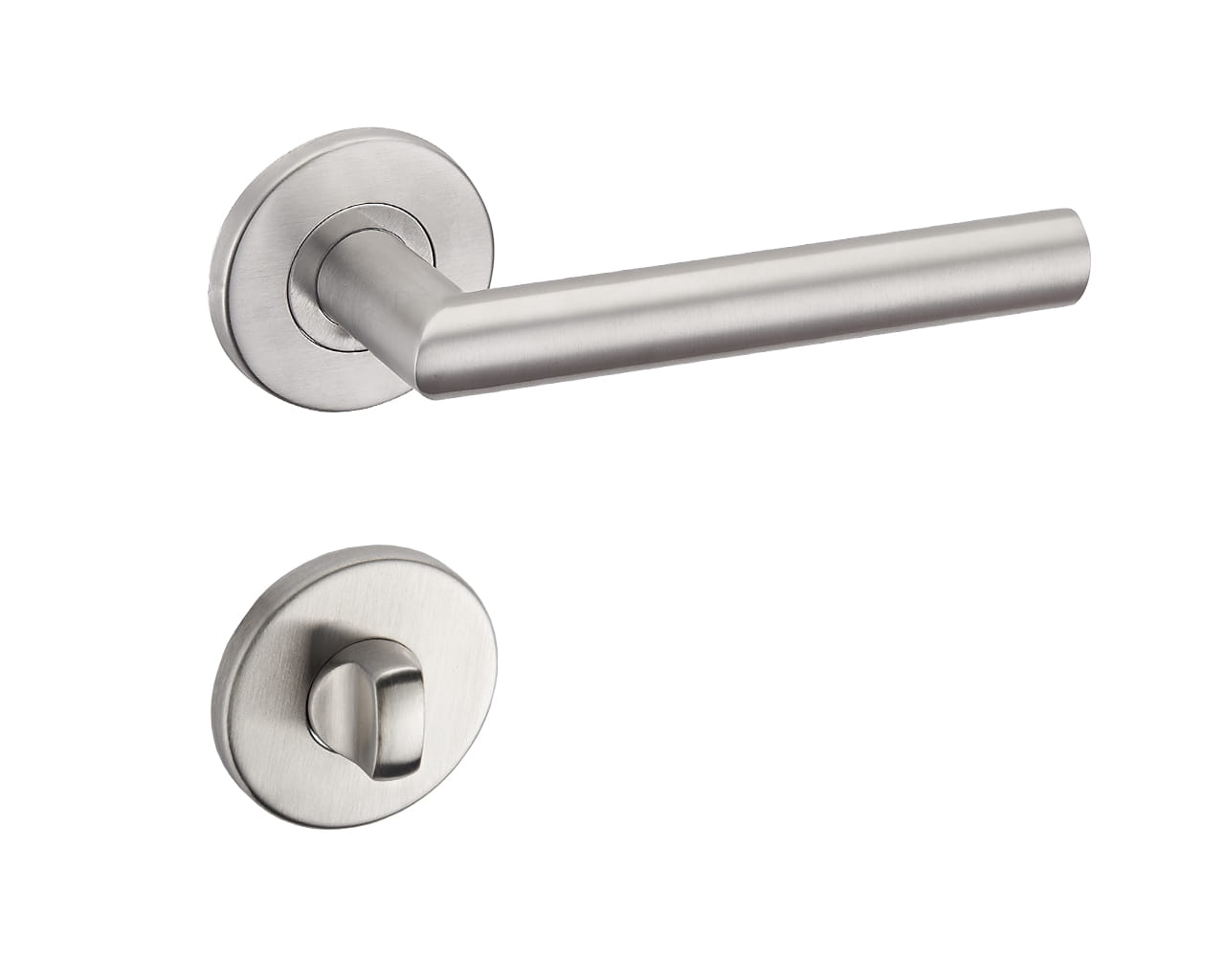 Klamka Duo KDU O 500 na rozecie okrągłej INOX